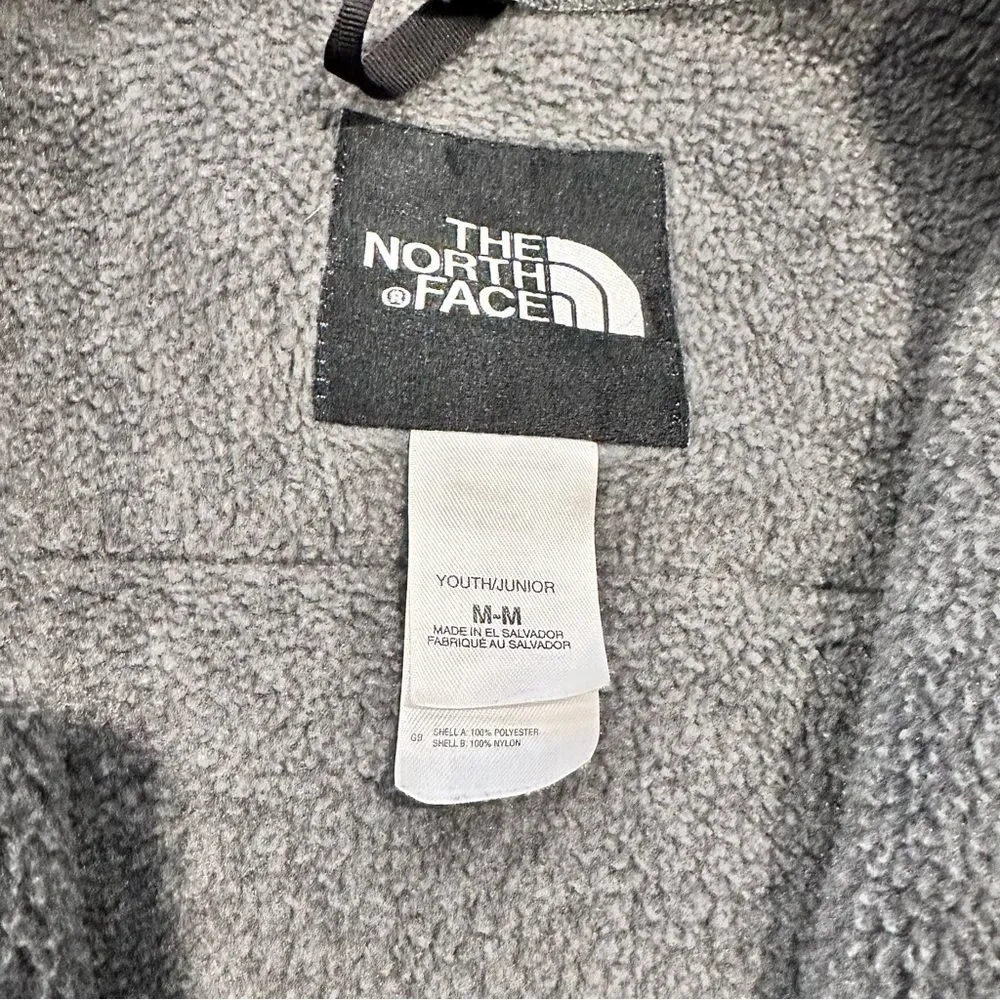 North Face Kids’ Fleece Jacket in Grey & Black Unisex Size Medium
